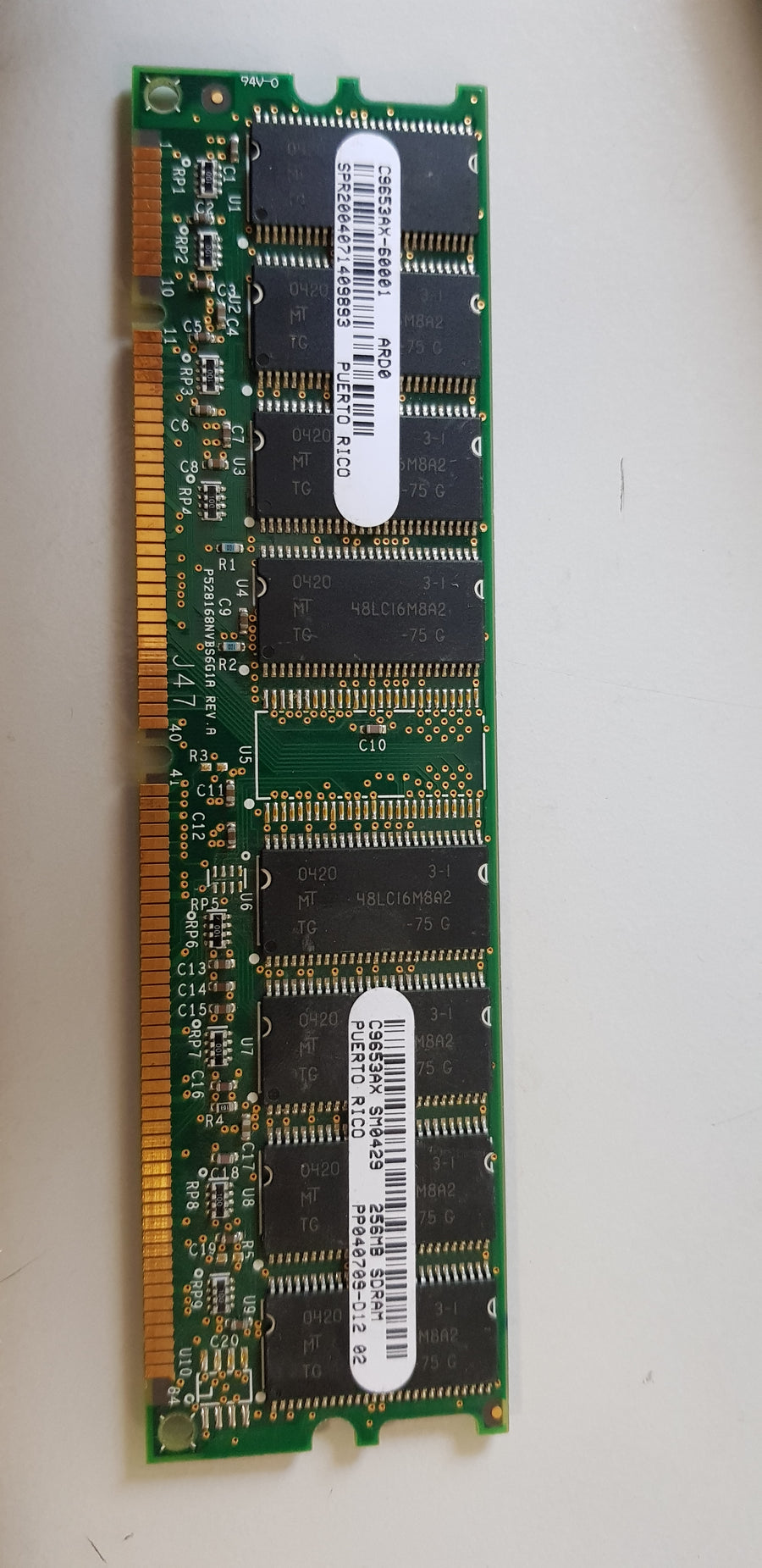 HPE 256MB PC100 SDRAM 168 Pin DIMM Memory Module (C9653AX-60001)