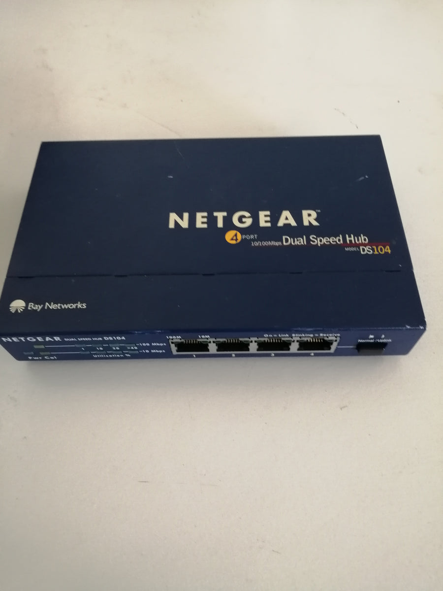 Netgear 4 Port 10/100Mbps Dual Speed Hub DS104 ( DS104 DS104  used, no psu )