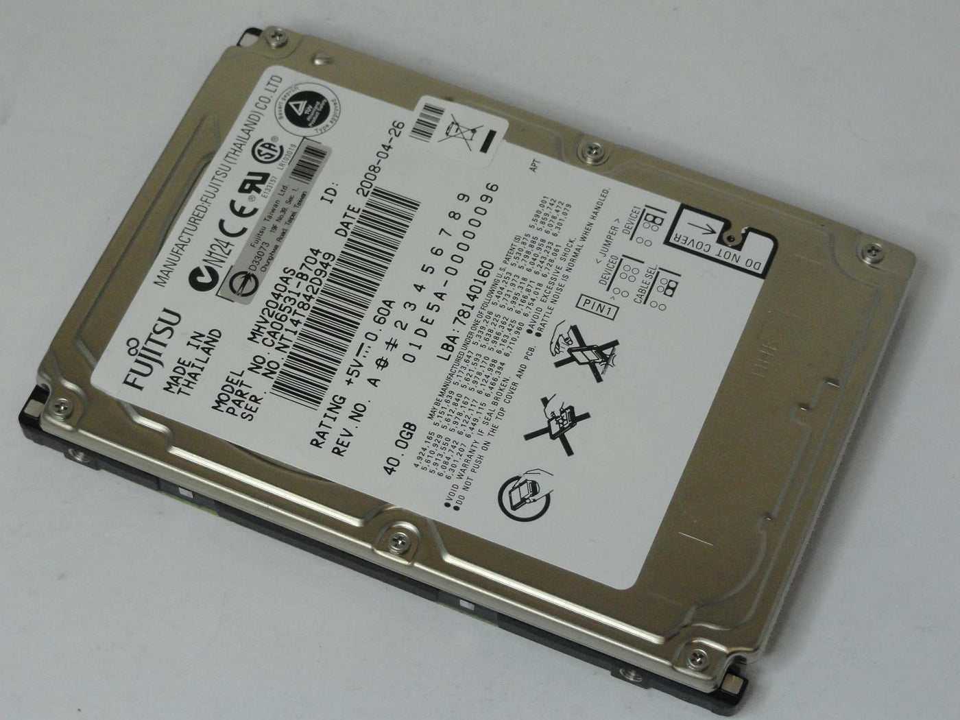 CA06531-B704 - Fujitsu 40GB IDE 5400rpm 2.5in HDD - Refurbished