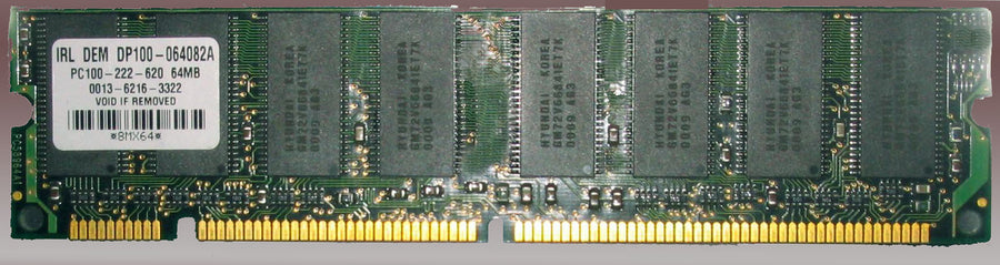 IRL DEM 64MB PC100 168PIN CL2 SDRAM DIMM ( DP100-064082A   Dane-Elec )