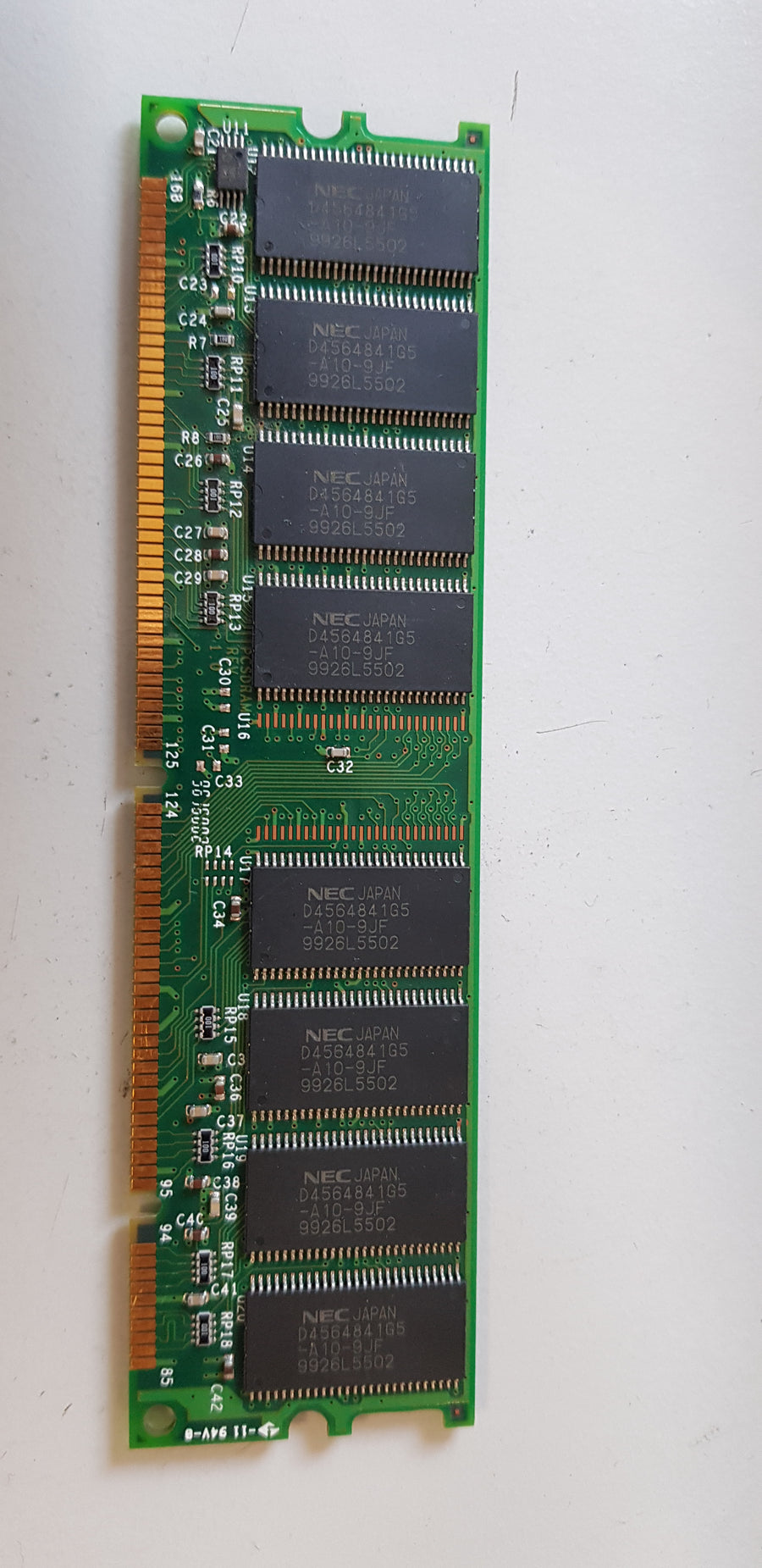 NEC / HP 128MB 168Pin PC100 CL3 SDRAM DIMM ( MC-4516CD646LF-A10 / 1818-7327).