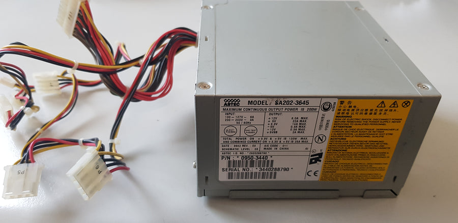 HP/Astec 200W PSU ( SA202-3645 SA202-3645 0950-3440  6130015438318 Astec HP ) REF