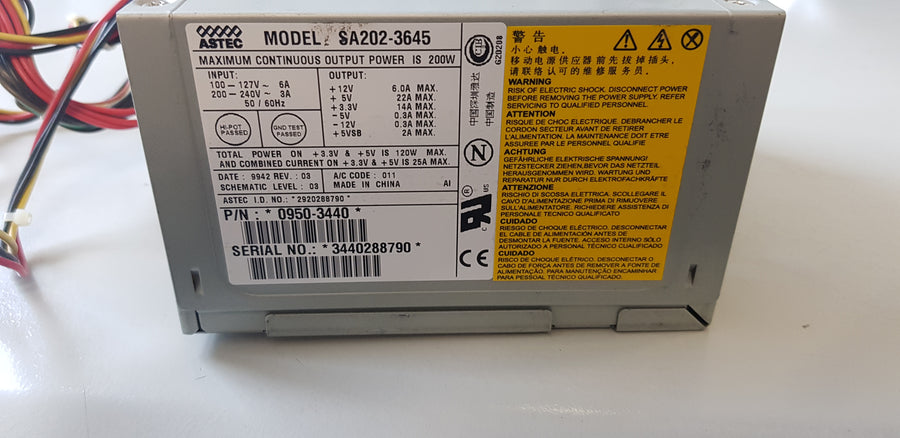 HP/Astec 200W PSU ( SA202-3645 SA202-3645 0950-3440  6130015438318 Astec HP ) REF
