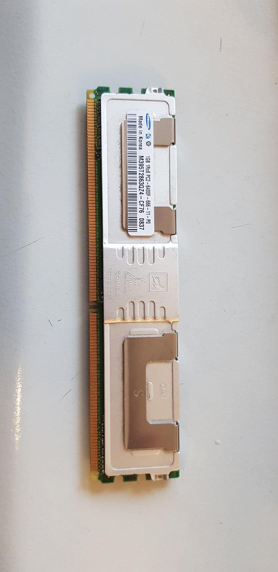 Samsung 1GB DDR2 Fully Buffered FB ECC PC2-6400 800Mhz 1Rx8 DIMM Memory (M395T2863QZ4-CF76