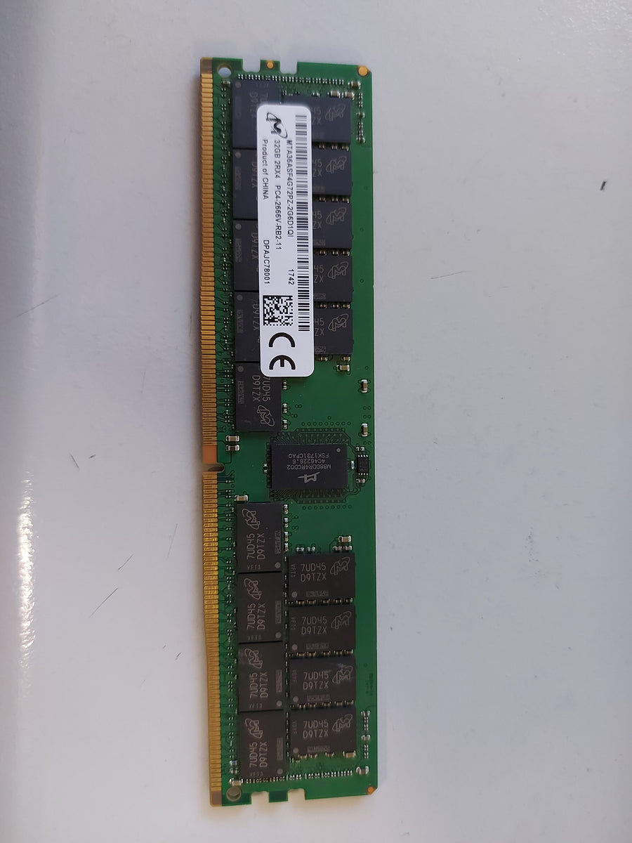 Micron32GB PC4-21300 DDR4 ECC CL19 288P DIMM MTA36ASF4G72PZ-2G6D1QI 840758-091