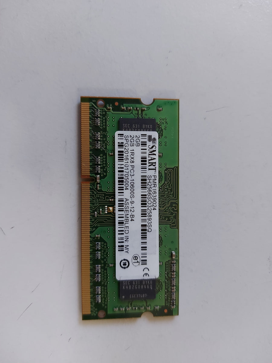 Smart 2GB 1Rx8 PC3-10600 SODIMM Memory Module SH2566SO325893SQ