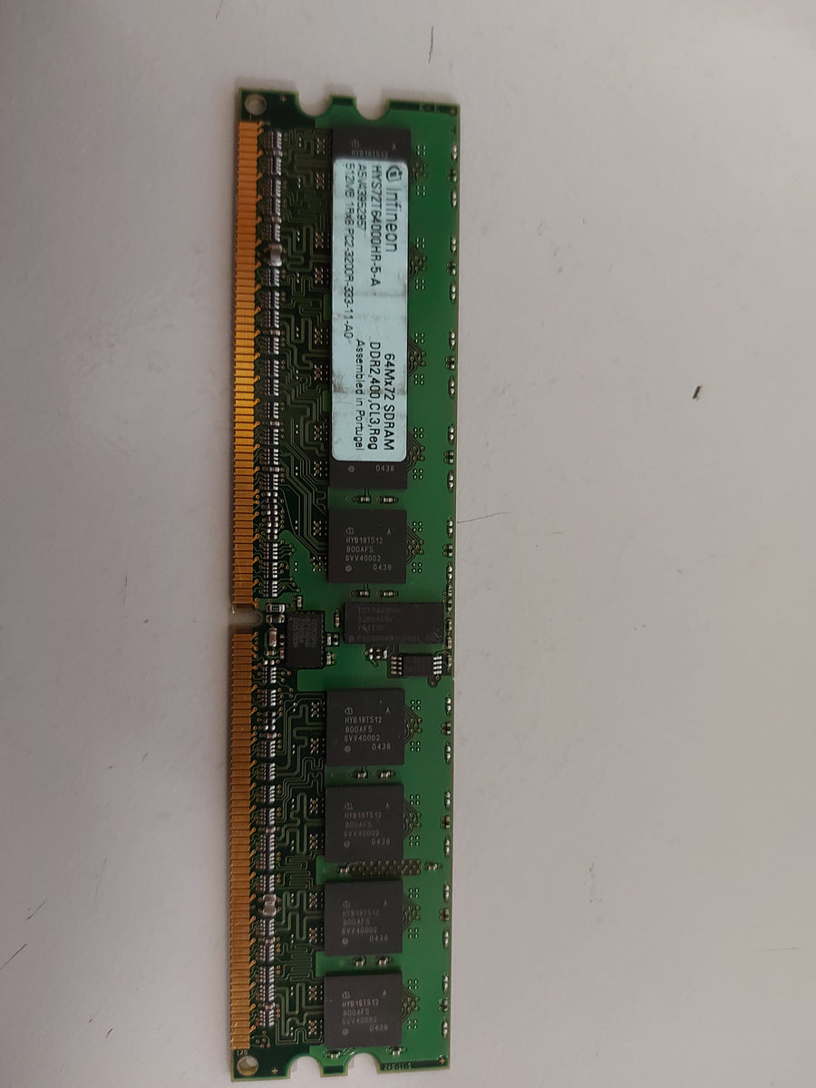 nfineon 512Mb DDR2-400 PC2-3200 ECC Reg RAM HYS72T64000HR-5-A