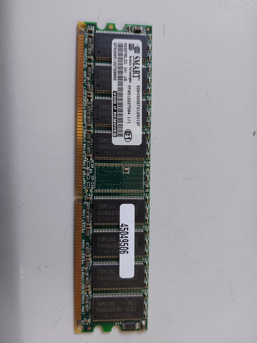 Smart 256MB 184Pin PC2700 DDR SDRAM DIMM Memory Module SG64328EF2125X1SF