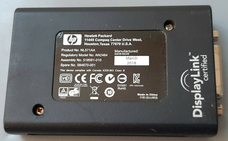 HP USB Graphics Adapter (NL571AA, AN2464 USED)