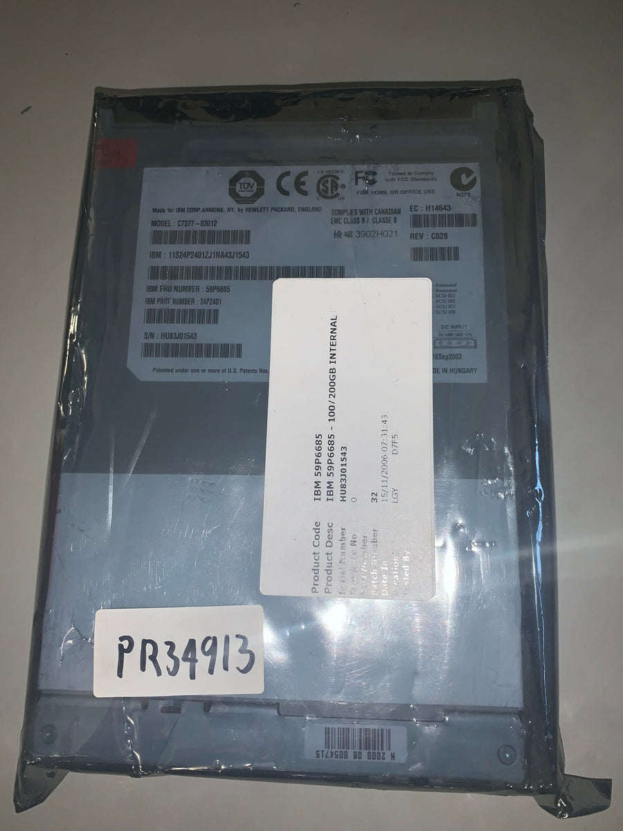 IBM 59p6685 LTO Ultrium 1 Internal Data Tape Drive HH Lto1 (C7377-03012 24p2401
