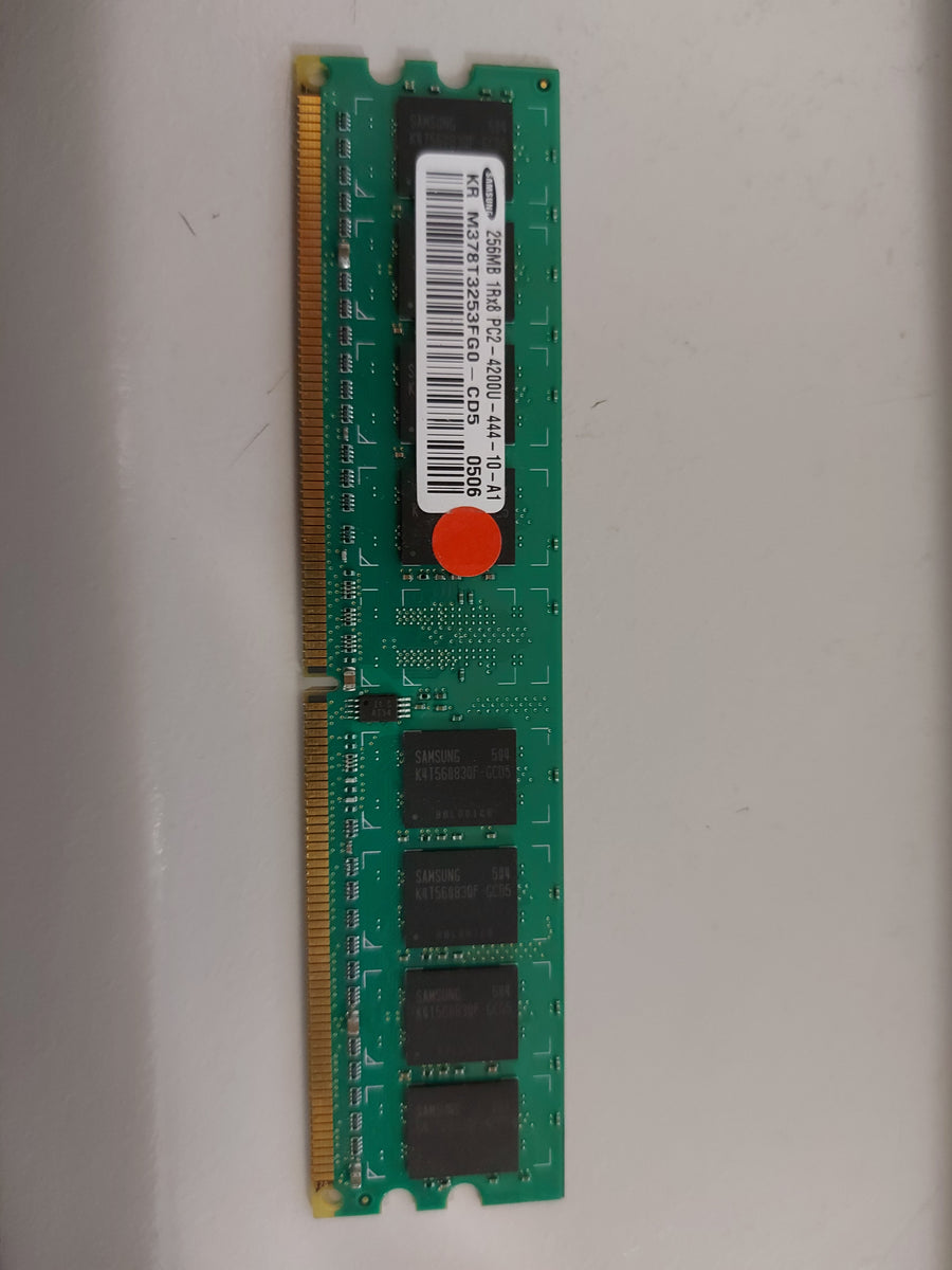 Samsung 256MB DDR2 PC2-4200 Non-ECC Unbuffered 240-Pins Memory M378T3253FG0-CD5