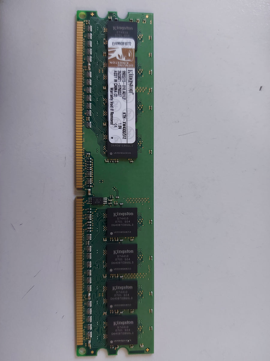 Kingston 512MB PC2-5300 DDR2 nonECC Unbuff CL5 DIMM KTH-XW4300/512 9905315-018