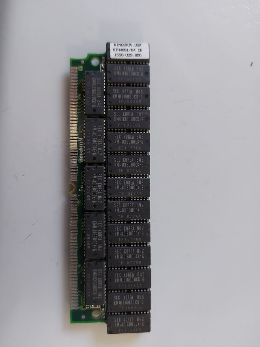 Kingston 64MB Simm Parity FastPage 72Pin SIMM Mem Module KTH4891/64 1556-009.B00