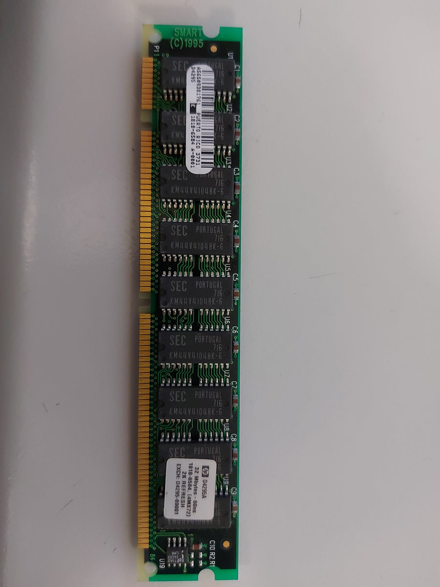 HP 32MB 168pin unbuffered ECC EDO DIMM memory module D4295A