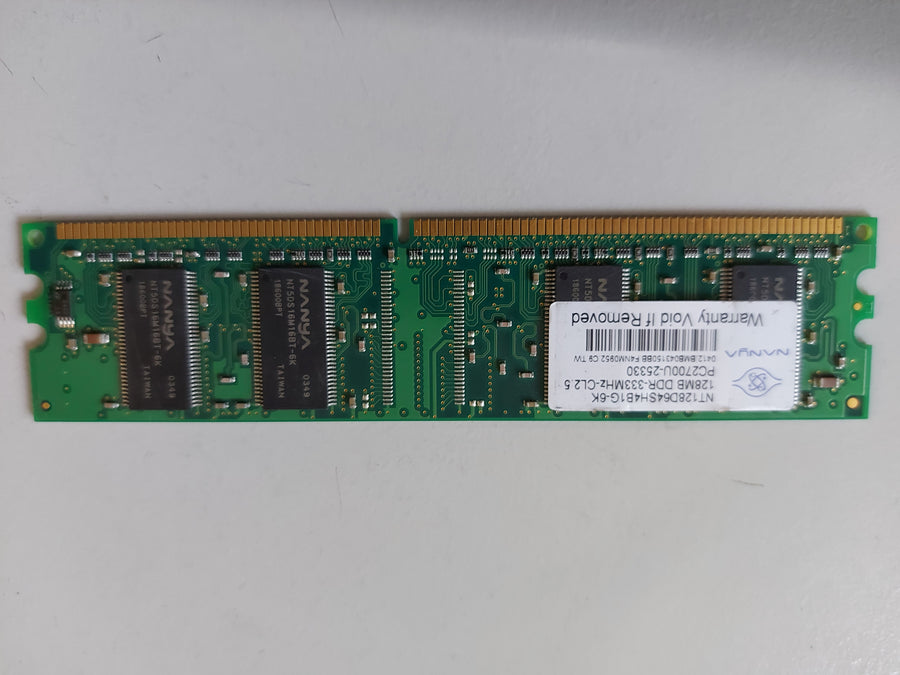 Nanya 128MB PC2700 DDR-333MHz non-ECC Unbuffered CL2.5 184-Pin DIMM NT128D64SH4B