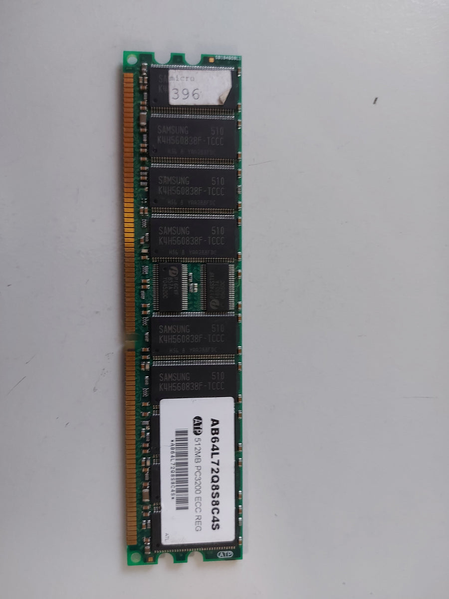 ATP 512MB DDR 184Pins PC3200 ECC Registered DIMM memory module AB64L72Q8S8C4S