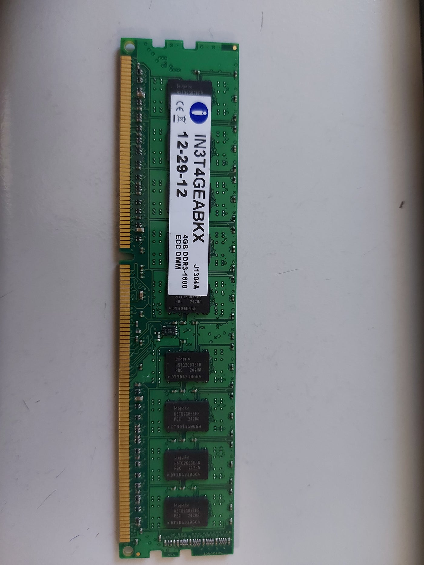 Integral 4GB PC3-12800 DDR3 non-ECC Unbuffered CL11 240-Pin DIMM IN3T4GEABKX