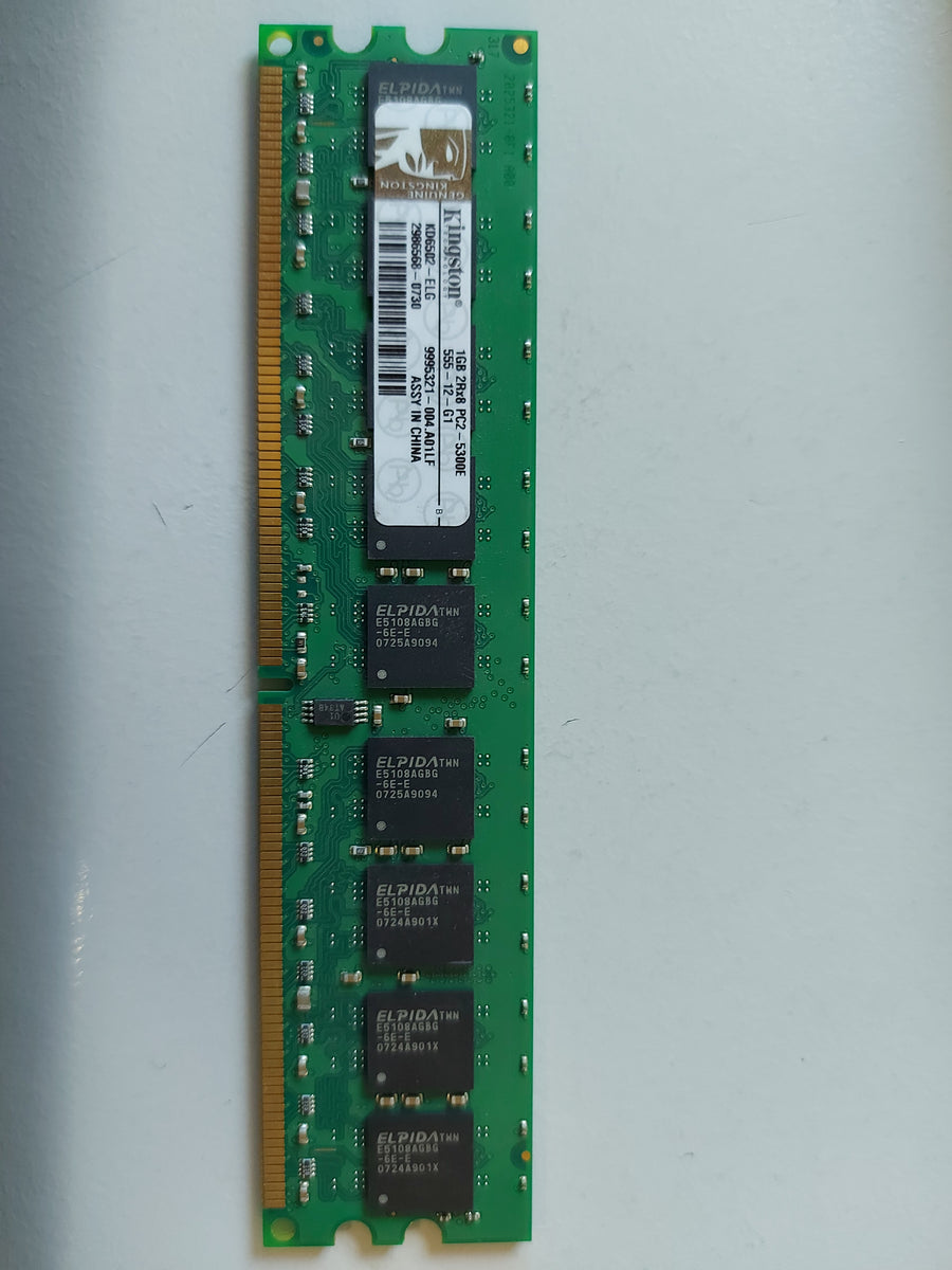 Kingston 1GB PC2-5300 DDR2-667 ECC Unbuffered UDIMM Mem KD6502-ELG 9995321-004