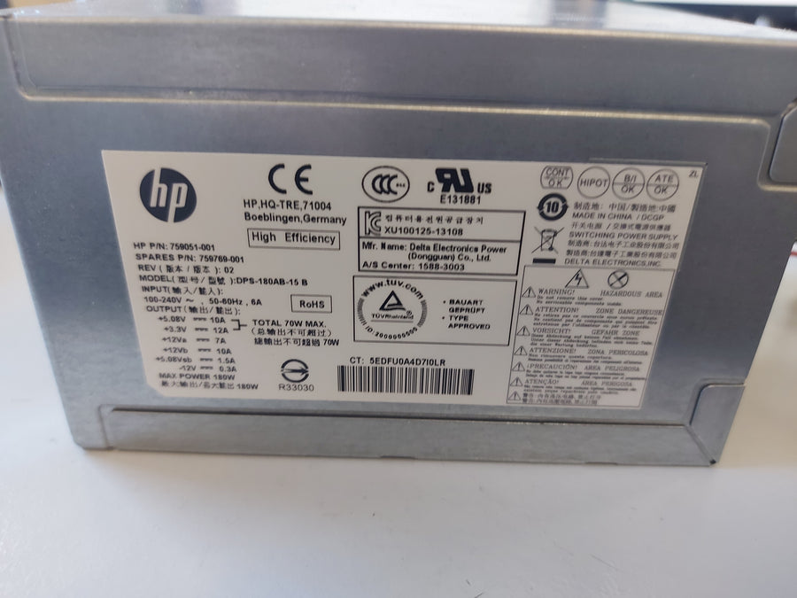 HP DPS-180AB-15 B 180W 24-PIN ATX POWER SUPPLY (759051-001)