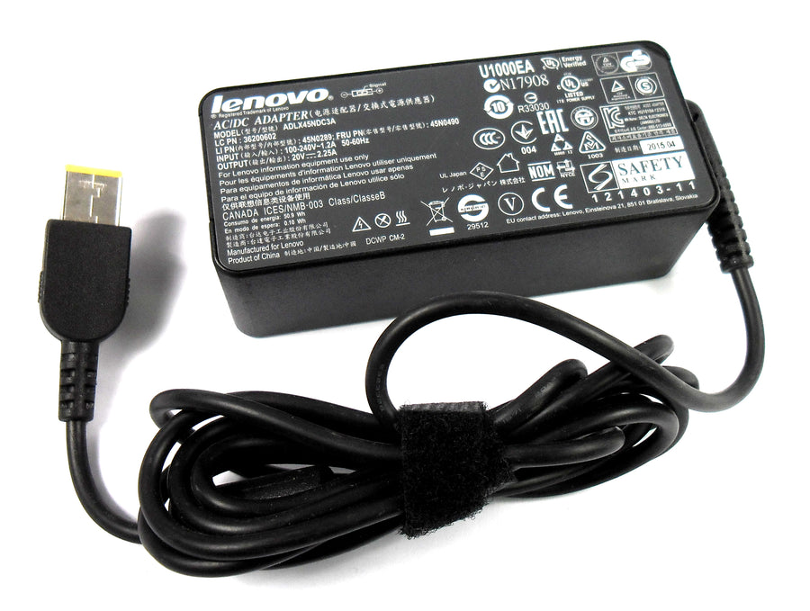 GENUINE LENOVO 45N0289 20V 2.25A 45W AC ADAPTER (45N0490 USED)