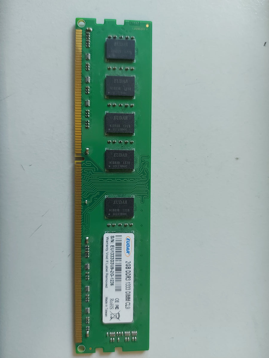 Eudar 2GB DDR3 CL9 1333mhz SDRAM DIMM Memory Module EU1333D3U9-2G-1236