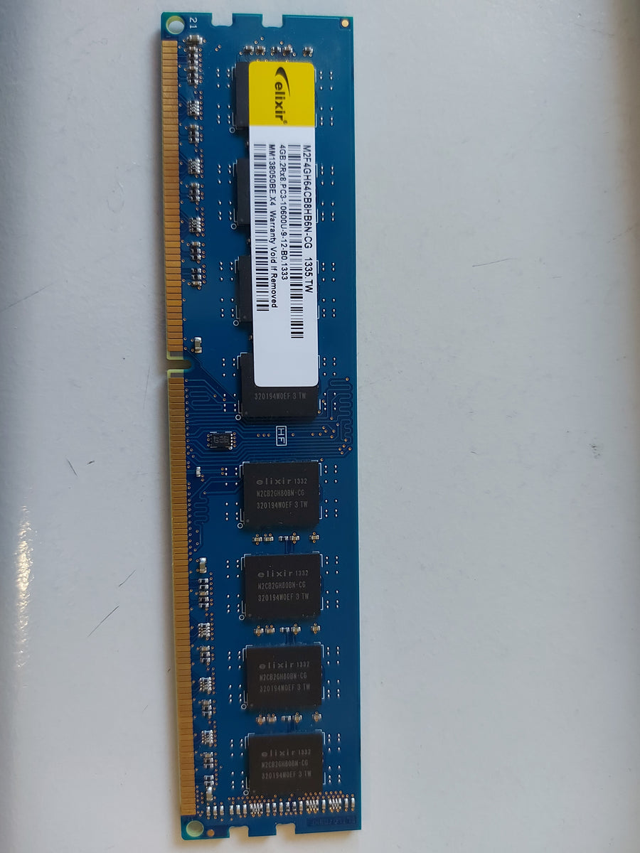 Elixir 4GB PC3-10600 DDR3-1333MHz non-ECC Unbuffered CL9 DIMM M2F4GH64CB8HB6N-CG