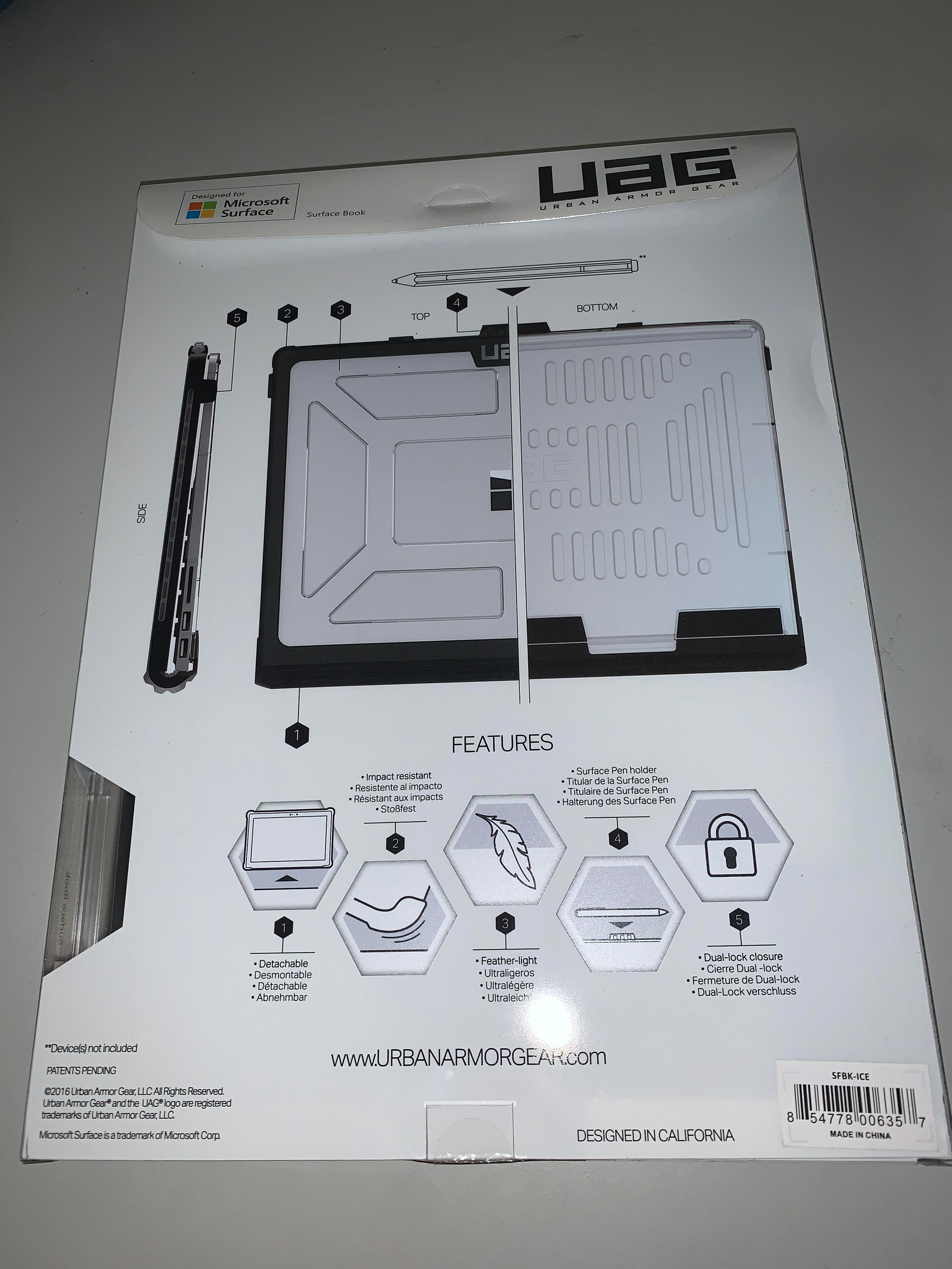 UAG Plasma Series Microsoft Surface Book 3, 2, 1, & Performance Base Case (new S) For a 13.5" display.
