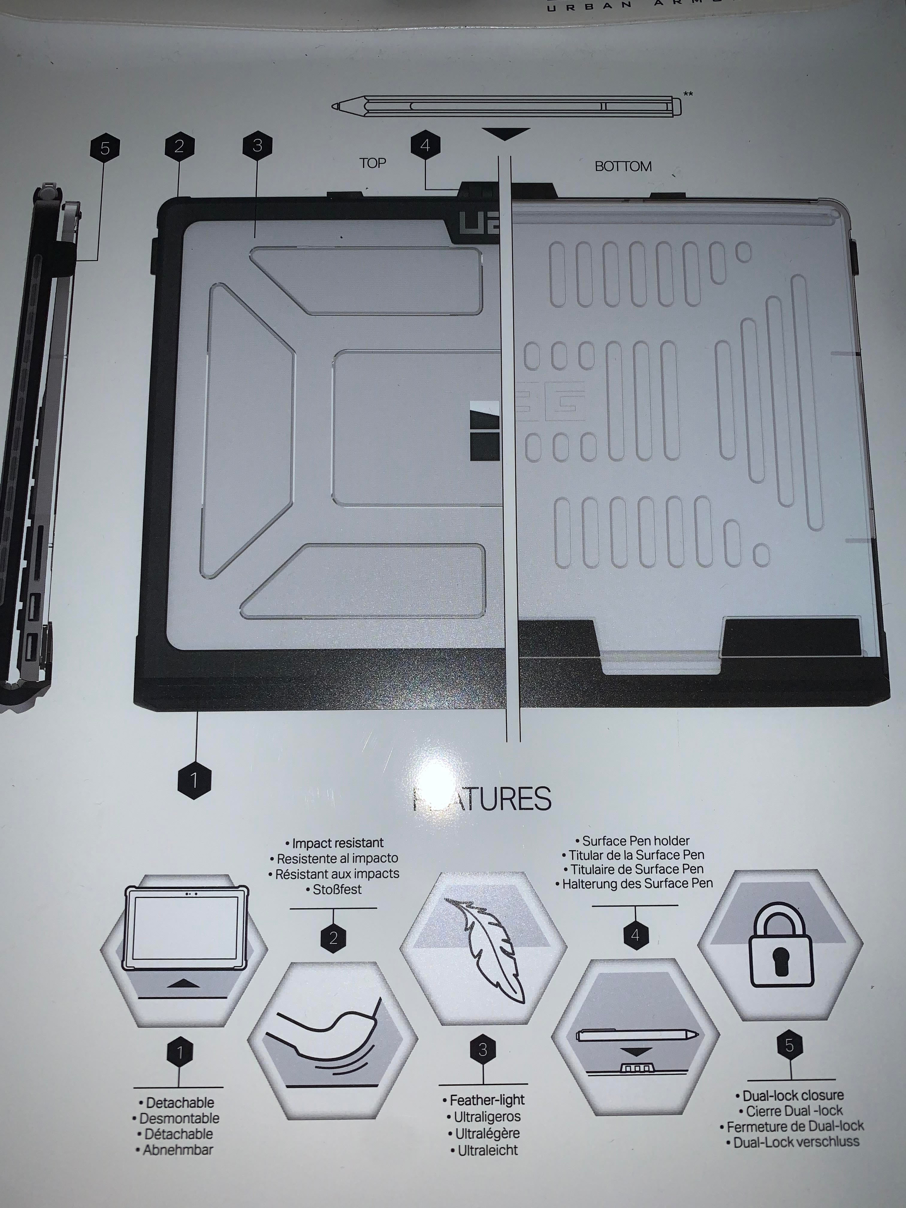 UAG Plasma Series Microsoft Surface Book 3, 2, 1, & Performance Base Case (new S) For a 13.5" display.