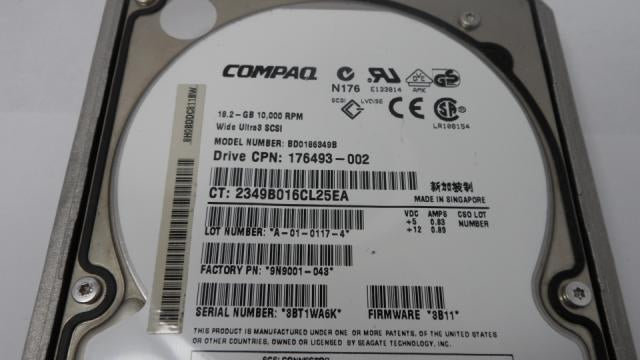 PR17898_9N9001-043_Seagate Compaq 18.4Gb SCSI 80 Pin 10Krpm 3.5in HDD - Image4