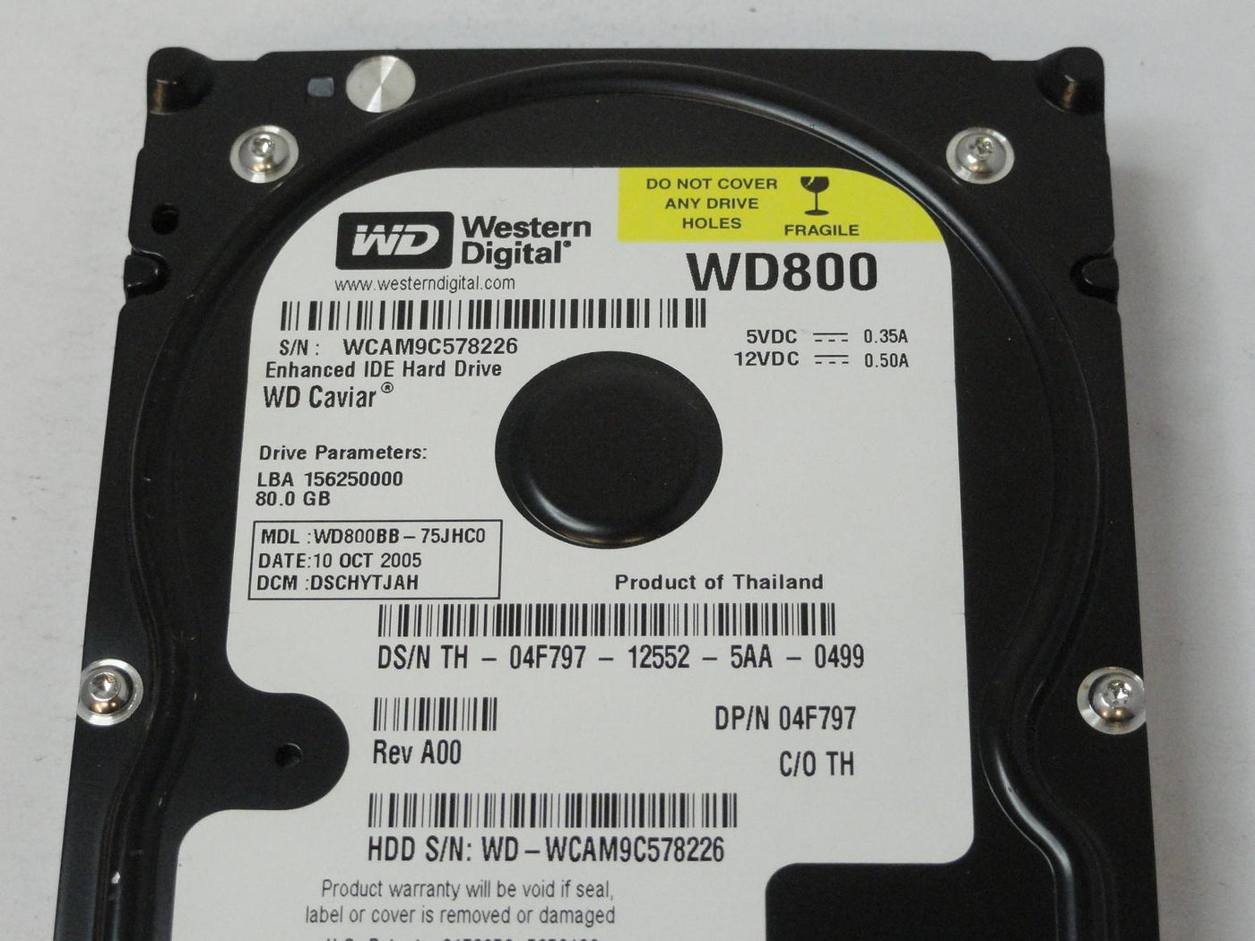 MC6269_WD800BB-75JHC0_Western Digital Dell 80Gb IDE 7200rpm 3.5" HDD - Image3