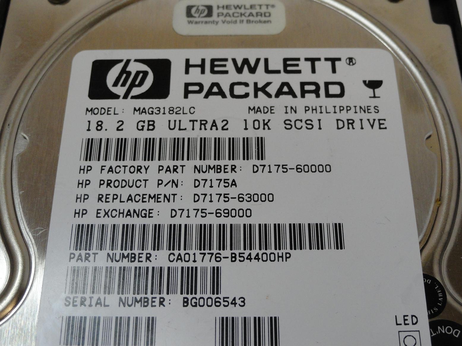 PR20924_CA01776-B54400HP_Fujitsu HP 18.2GB SCSI 80 Pin 10Krpm 3.5in HDD - Image3