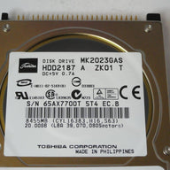 PR01757_HDD2187_Toshiba 20GB IDE 4200rpm 2.5in HDD - Image3