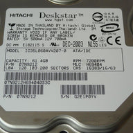PR11449_07N9212_Hitachi 61.4GB IDE 7200rpm 3.5in HDD - Image3