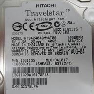 PR02162_13G1132_Hitachi 40GB IDE 4200rpm 2.5in HDD - Image3