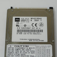 PR02585_HDD2171_Toshiba 40GB IDE 5400rpm 2.5in HDD - Image3