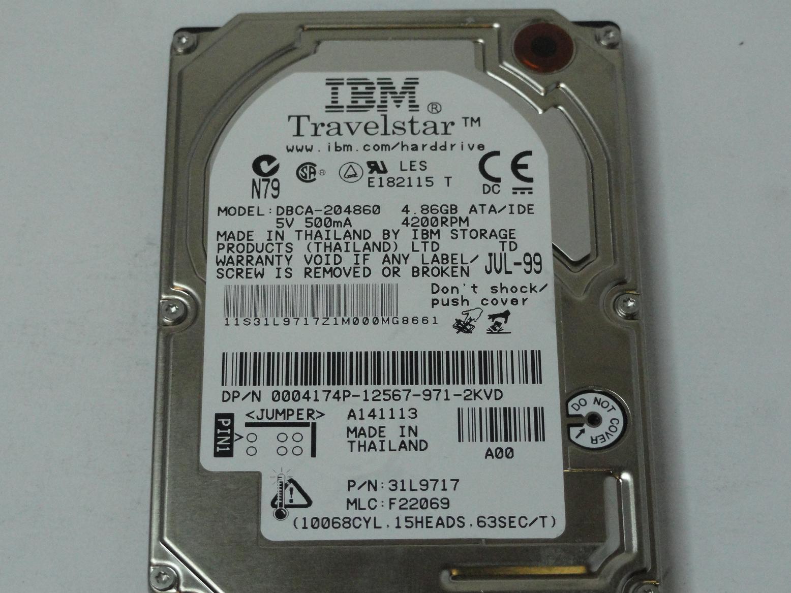 MC0963_31L9717_IBM 4.8GB IDE 4200rpm 2.5in HDD - Image3