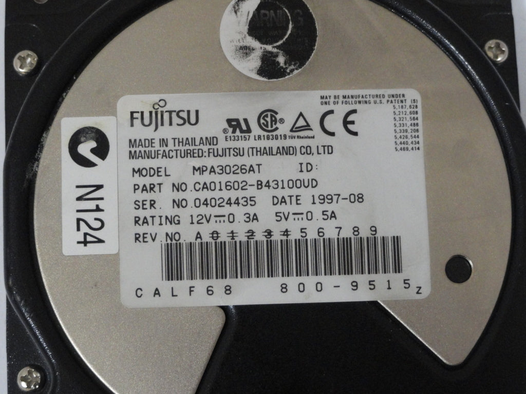 CA01602-B43100UD - Fujitsu 2.6GB IDE 3.5" HDD - Refurbished