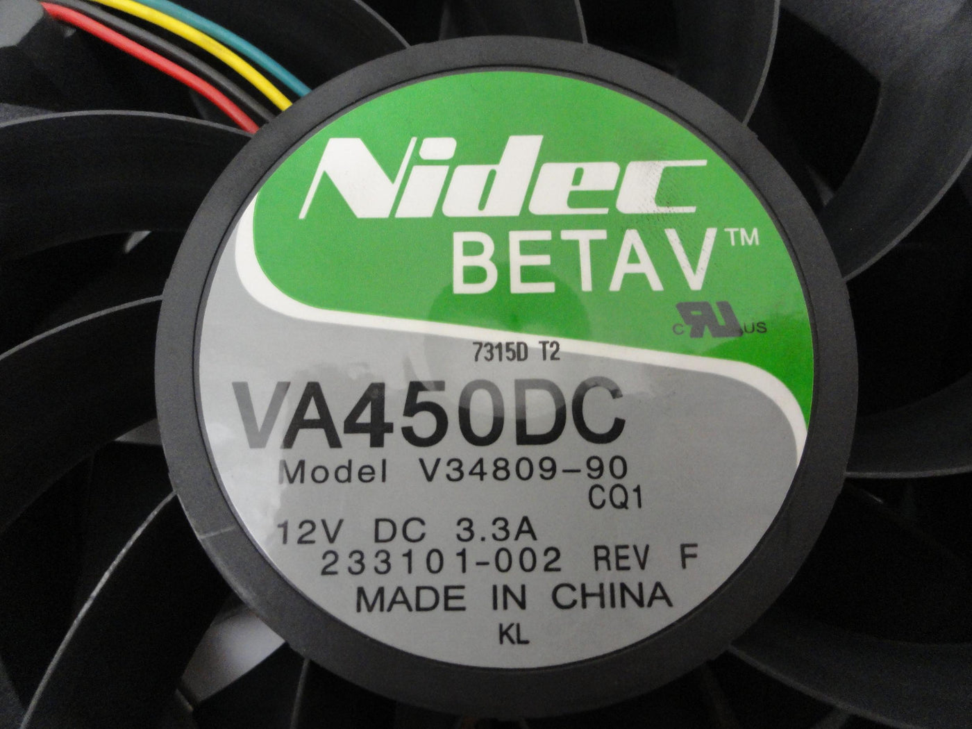 VA450DC - Nidec 120mm Cooler Fan Assembly from HP Proliant DL580 G4 - Refurbished