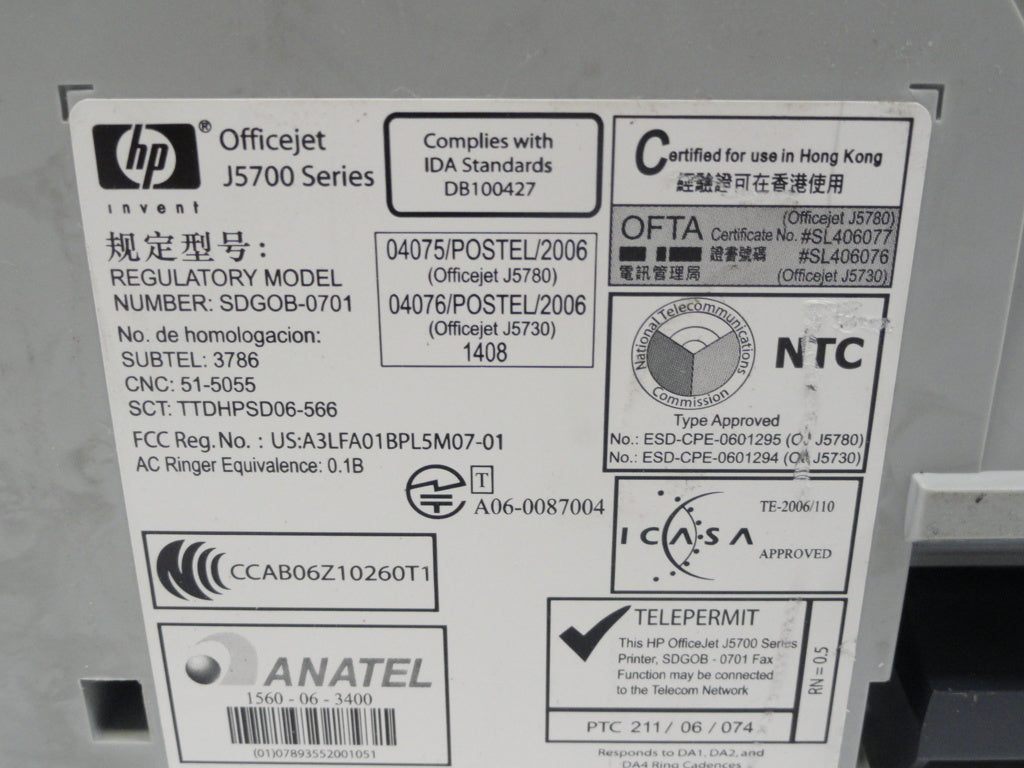 PR13754_J5780_HP OfficeJet J5780 All-In-One Colour Printer - Image5