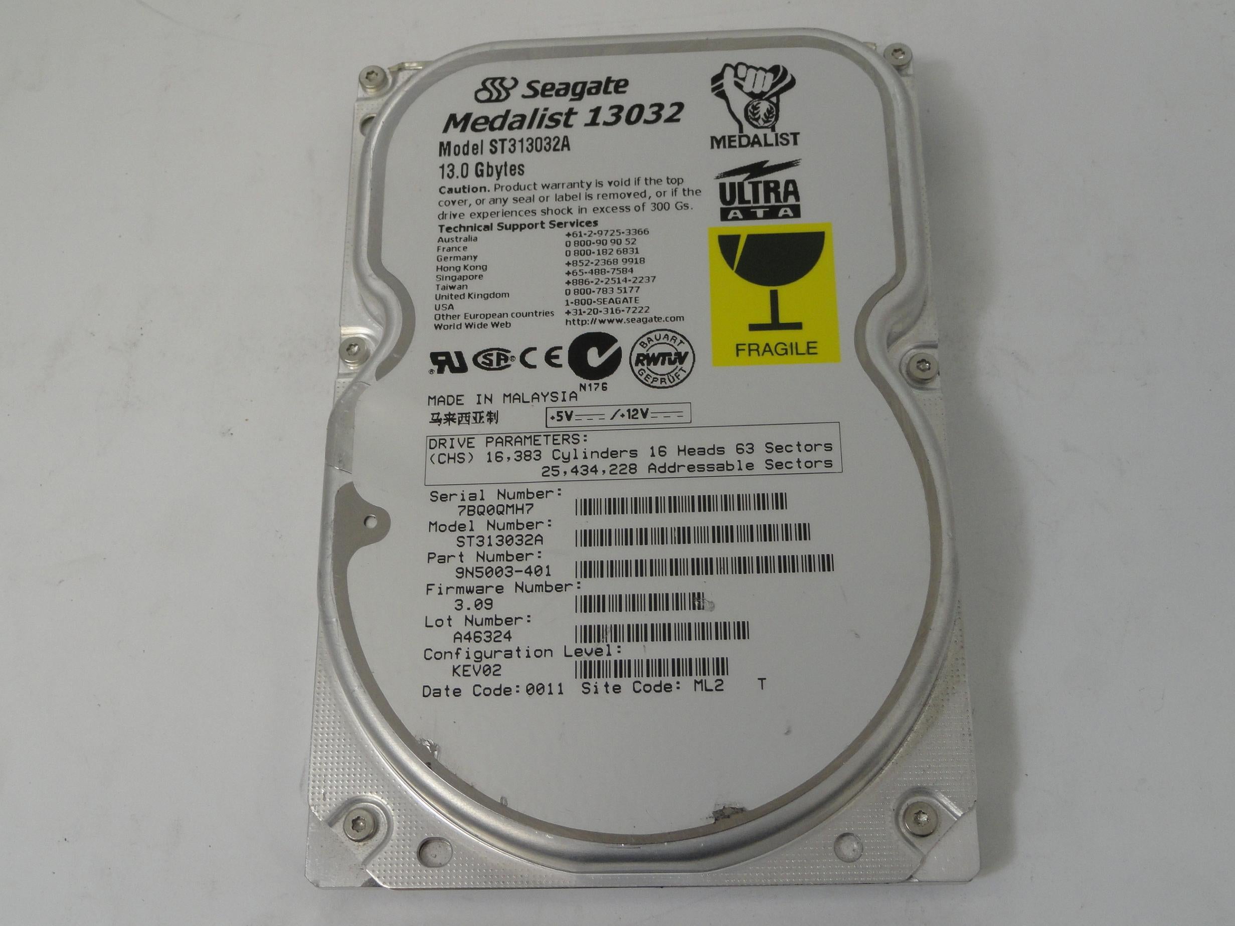 9N5003-401 - Seagate 13Gb IDE 5400rpm 3.5in HDD - Refurbished