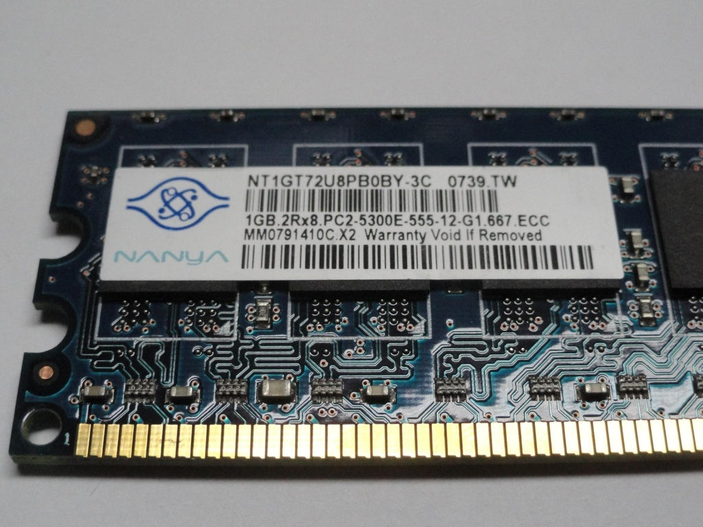 PR16057_PC2-5300-555-12-G1_Nanya 1GB 240pin ECC DDR2-667 UDIMM RAM - Image2