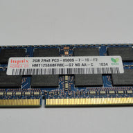 PC3-8500S-7-10-F2 - Hynix 2GB 204p PC3-8500 CL7 1DDR3-1066 SODIMM Memory Module - Refurbished