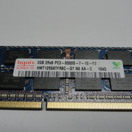 PC3-8500S-7-10-F2 - Hynix 2Gb 204 Pin PC3-8500 CL7 DDR3-1066 16c 128x8  2Rx8 1.5V SODIMM Memory Module - Refurbished