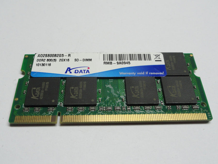 AD2S800B2G5-R - A-Data 2Gb 200Pin DDR2-800 CL5 PC2-6400 SO-DIMM Memory Module - Refurbished