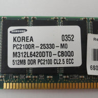 PC2100R-25330-M0 - Samsung HP 512Mb PC2100 CL2.5 ECC RAM Module - Refurbished