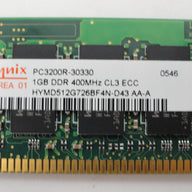 PC3200R-30330 - Hynix HP 1Gb PC3200 CL3 400MHz DDR SDRAM - Refurbished