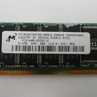 MC4436_PC2100R-25331-Z_Micron HP 512Mb PC2100 DDR CL2.5 ECC Reg RAM - Image2
