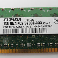 PC2-3200R-333-12H0 - Elpida HP 1Gb PC2-3200R DDR2-400MHz ECC Reg 240 Pin 1RX4 RAM - Refurbished
