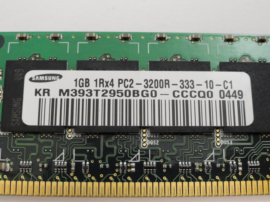 M393T2950BG0-CCCQ0 - Samsung 1GB 240p PC2-3200 CL3 18c 128x4 DDR2-400 1Rx4 1.8V ECC Registered DIMM - Refurbished