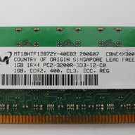 MC6586_PC2-3200R-333-12-C0_Micron HP 1Gb DDR2-400 PC2-3200R CL3 ECC Reg RAM - Image2